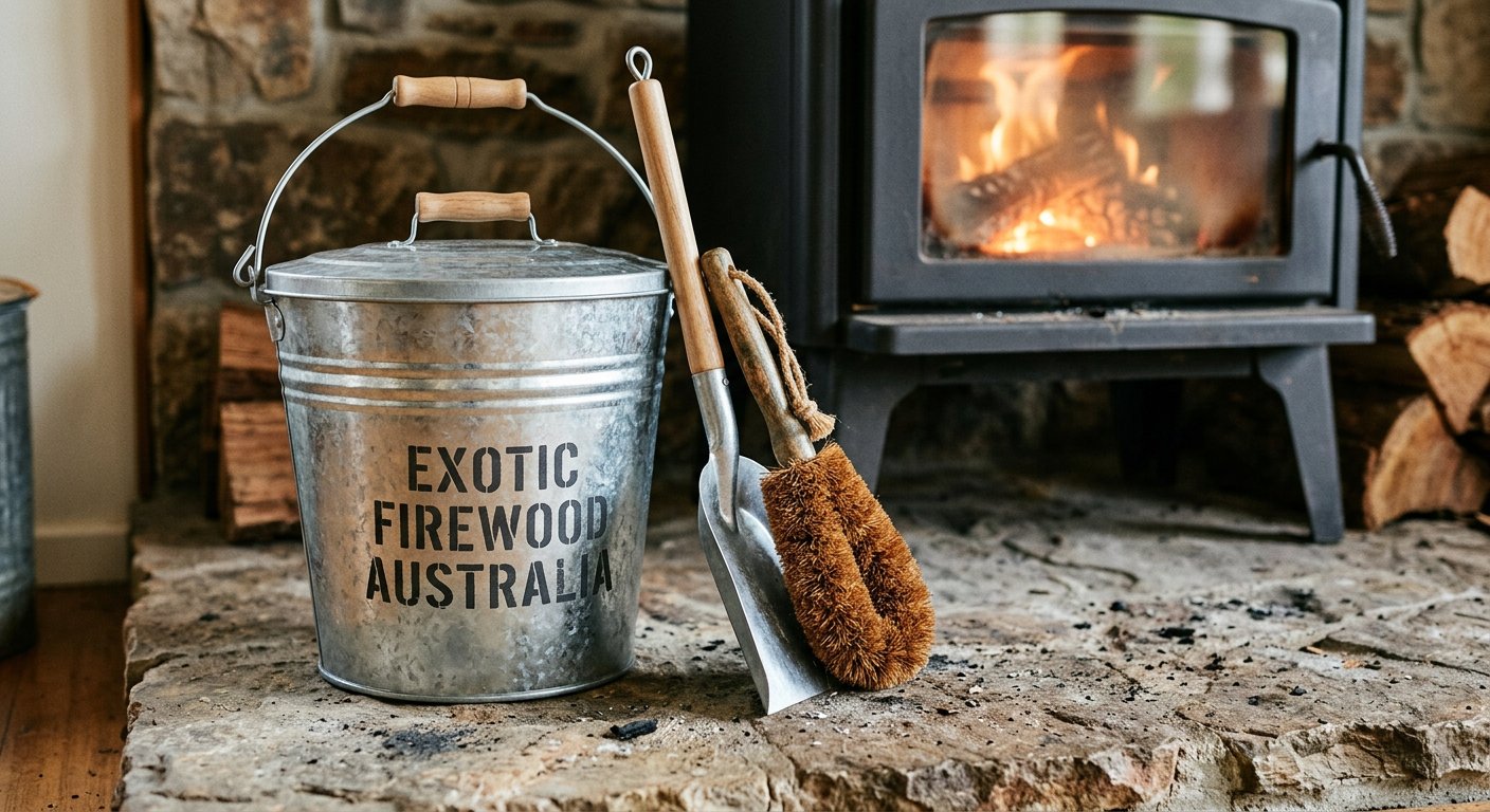Galvanised Hearth Bucket, Shovel & Brush Set Australia