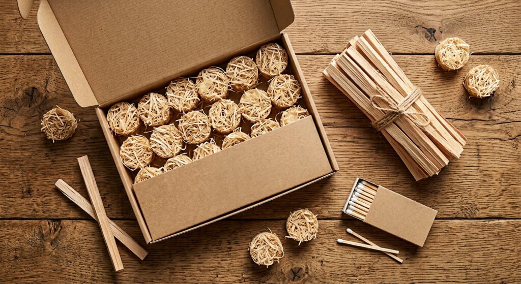 Natural firelighters 32 pack eco fire starters - Exotic Firewood Australia